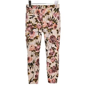 L'Agence Margot Floral Rose High Rise Skinny Jeans Size 27 Stretch Light Wash